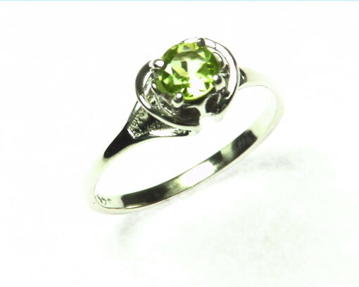 Peridot Natural Genuine Gemstone Sterling Silver Lady,s Ring RSS,587 - Image 3