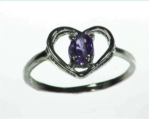 Purple Sapphire Sterling Silver Lady,s Ring RSS,1087 - Image 2