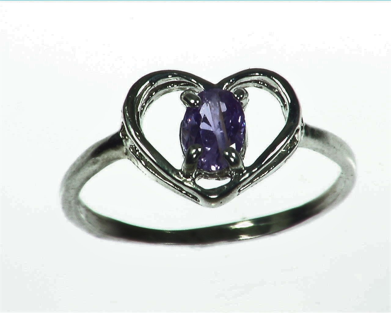 Purple Sapphire Sterling Silver Lady,s Ring RSS,1087 - Image 2
