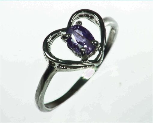 Purple Sapphire Sterling Silver Lady,s Ring RSS,1087 - Image 3