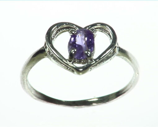 Purple Sapphire Sterling Silver Lady,s Ring RSS,1087 - Image 4