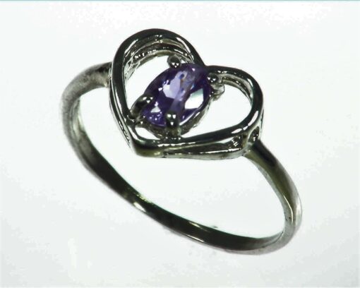 Purple Sapphire Sterling Silver Lady,s Ring RSS,1087 - Image 5