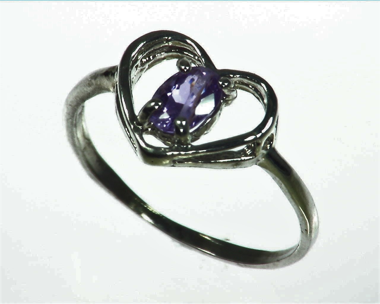 Purple Sapphire Sterling Silver Lady,s Ring RSS,1087 - Image 5
