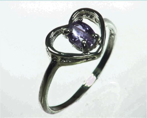 Purple Sapphire Sterling Silver Lady,s Ring RSS,1087 - Image 6