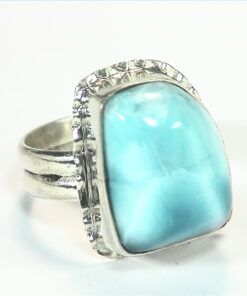 Alternative view of Larimar Natural Genuine Gemstone sterling Silver Ring RSS,368