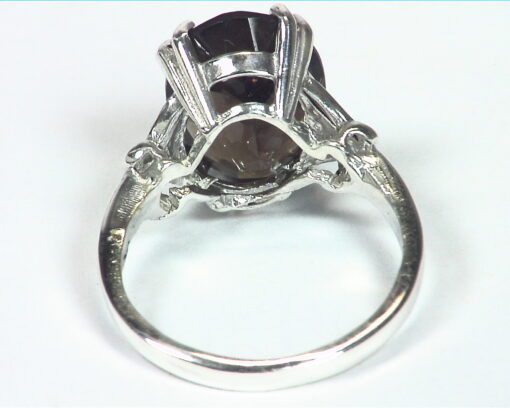Quartz (smokey) Natural Genuine Gemstone Sterling Silver Ring RSS,449 - Image 5