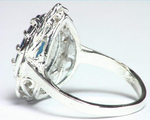 Blue Topaz Sterling Silver Lady,s Ring, RSS,527 - Image 5