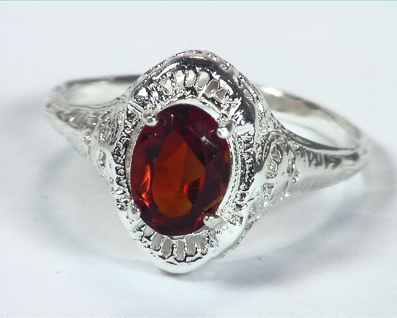 Citrine (Medera) Genuine Gemstone Sterling silver Ring RSS,588 - Image 2