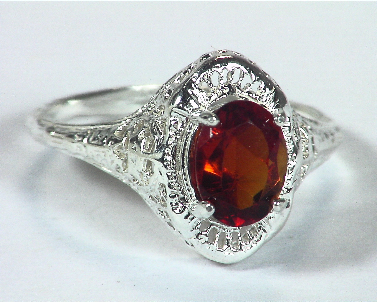 Citrine (Medera) Genuine Gemstone Sterling silver Ring RSS,588 - Image 3