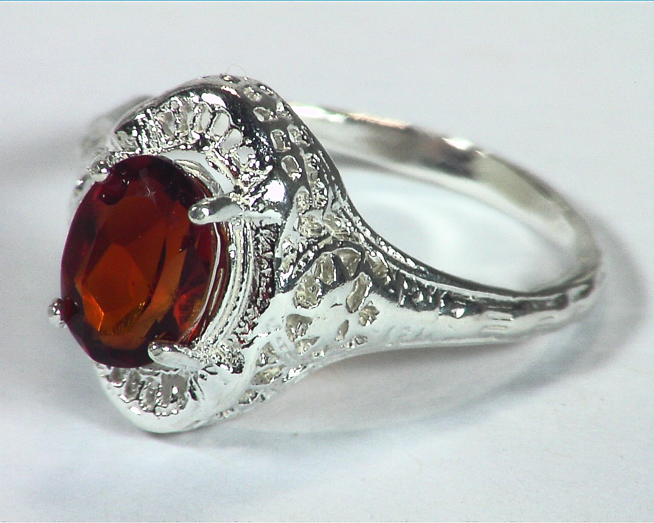 Citrine (Medera) Genuine Gemstone Sterling silver Ring RSS,588 - Image 5