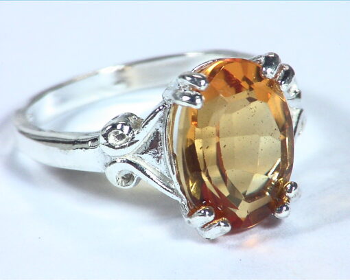 Citrine (Medera) Genuine Gemstone Sterling silver Ring RSS,618