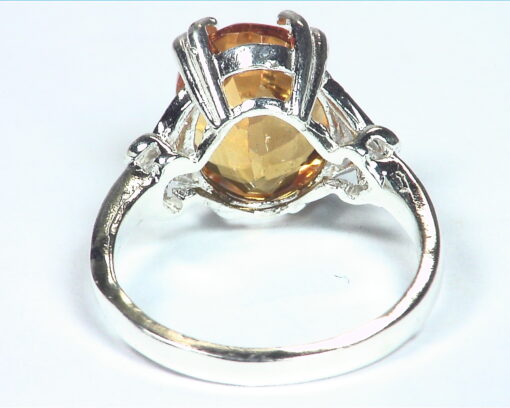 Citrine (Medera) Genuine Gemstone Sterling silver Ring RSS,618 - Image 5