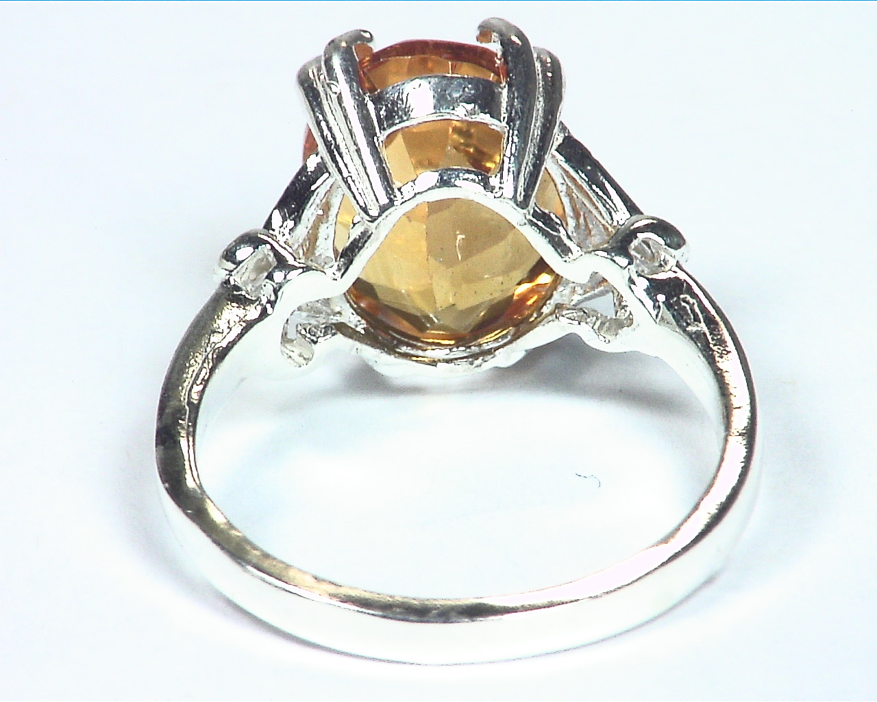 Citrine (Medera) Genuine Gemstone Sterling silver Ring RSS,618 - Image 5