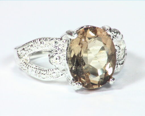 Quartz (smokey) Natural Genuine Gemstone Sterling Silver Ring RSS,620 - Image 6
