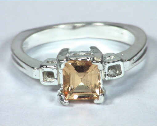 Hessonite Garnet Natural genuine Gemstone Sterling silver Ring RSS,624