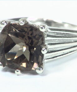 Alternative view of Quarts (smokey) Natural Genuine Gemstone Sterling Silver Ring RSS,632