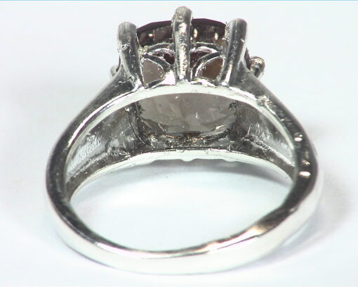 Quarts (smokey) Natural Genuine Gemstone Sterling Silver Ring RSS,632 - Image 4