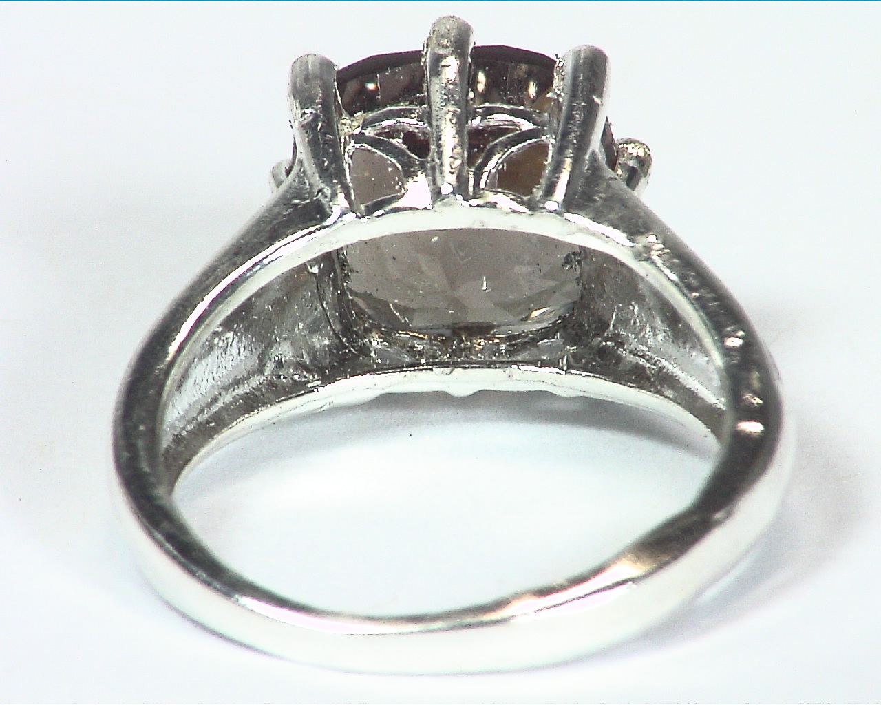 Quarts (smokey) Natural Genuine Gemstone Sterling Silver Ring RSS,632 - Image 4