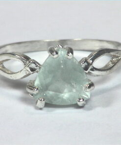 Aquamarine Natural Genuine Gemstone Sterling Silver Lady,s Ring RSS,639