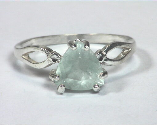 Aquamarine Natural Genuine Gemstone Sterling Silver Lady,s Ring RSS,639