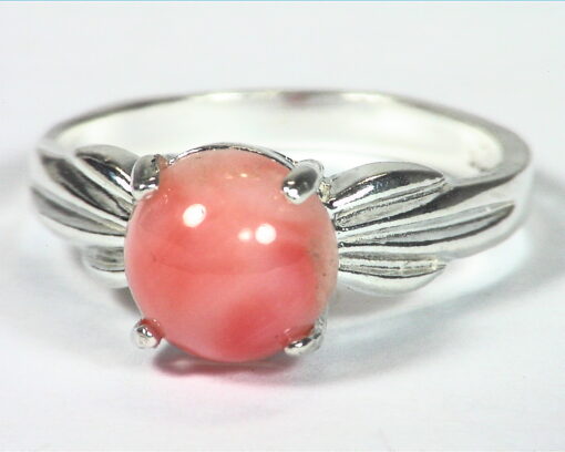 Coral Genuine Sterling Silver Lady,s Ring RSS,682 - Image 2