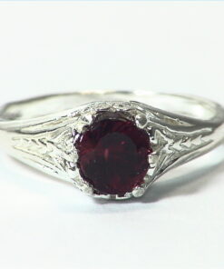 Garnet Natural Genuine Gemstone Sterling Silver Designer Ring RSS,688