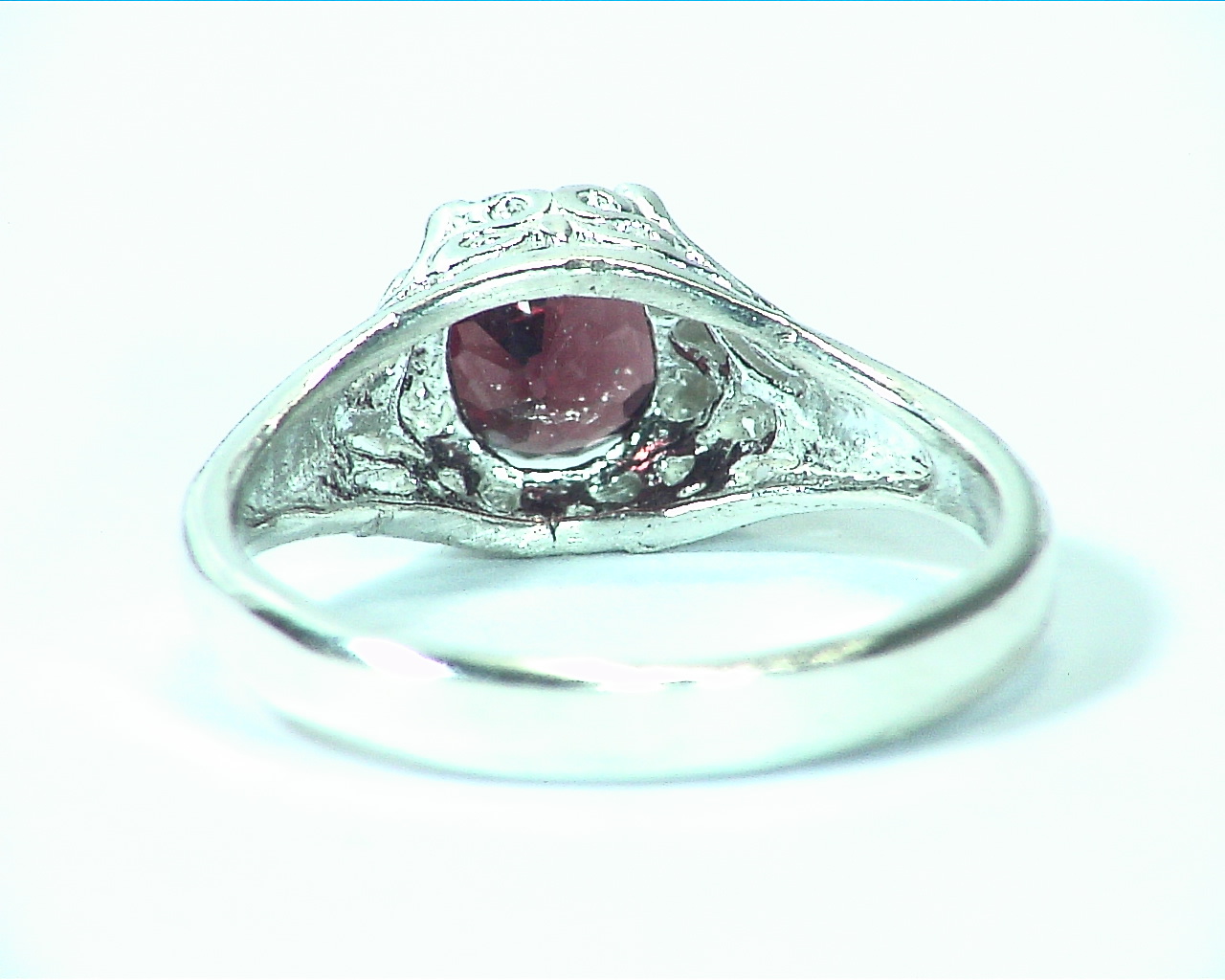 Garnet Natural Genuine Gemstone Sterling Silver Designer Ring RSS,688 - Image 4