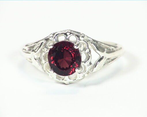 Garnet Rhodolite (Gemstone) Sterling Silver Designer Ring RSS,689 - Image 2