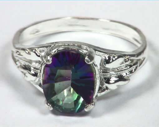 Mystic Topaz Genuine Gemstone Sterling Silver Ring RSS,701 - Image 7