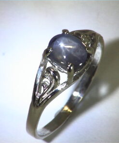 Star Sapphire Natural Genuine Gemstone Sterling Silver Lady,s Ring RSS,705