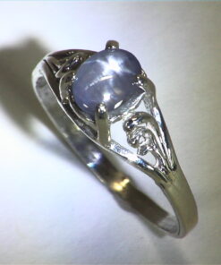 Alternative view of Star Sapphire Natural Genuine Gemstone Sterling Silver Lady,s Ring RSS,705