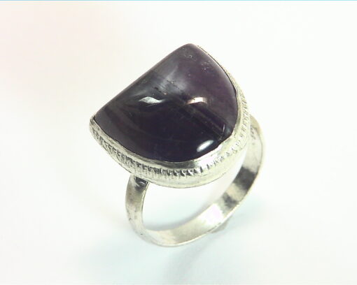 AMETHYST CABOCHON SET IN A STERLING SILVER BEAUTIFUL DESIGN RSS,721 - Image 3