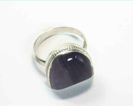 AMETHYST CABOCHON SET IN A STERLING SILVER BEAUTIFUL DESIGN RSS,721 - Image 4