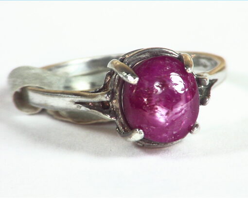 Star Ruby Natural Genuine Gemstone Sterling Ring,RSS,740 - Image 3