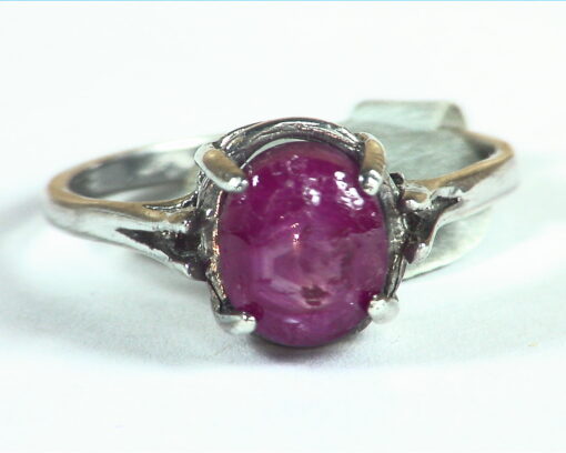 Star Ruby Natural Genuine Gemstone Sterling Ring,RSS,740 - Image 4