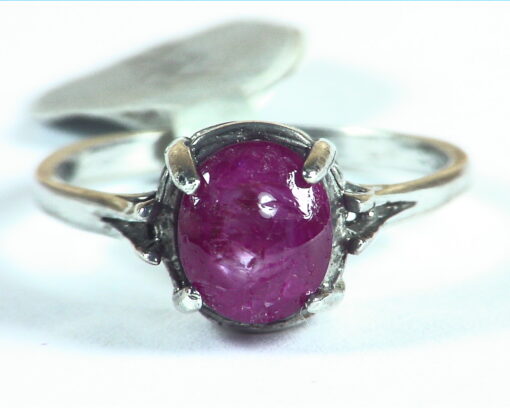 Star Ruby Natural Genuine Gemstone Sterling Ring,RSS,740 - Image 7