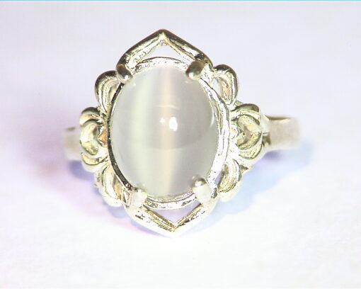Moonstone,cats eye Natural Genuine Gemstone Sterling Silver Lady,s Ring RSS,787 - Image 7