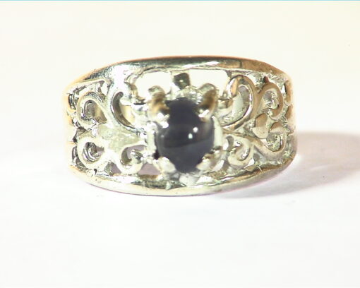 Star Sapphire Natural Genuine Gemstone in Starling Silver Lady,s Ring RSS,789 - Image 2