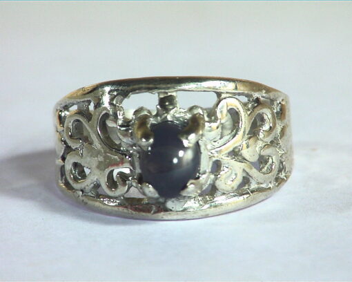 Star Sapphire Natural Genuine Gemstone in Starling Silver Lady,s Ring RSS,789 - Image 4