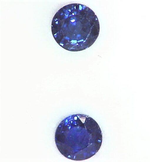 Blue Sapphire,Matched Pair, Round Natural Genuine Gemstones Sri Lanka,GPG,496 - Image 3