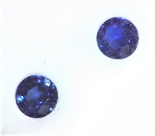 Blue Sapphire,Matched Pair, Round Natural Genuine Gemstones Sri Lanka,GPG,496 - Image 6
