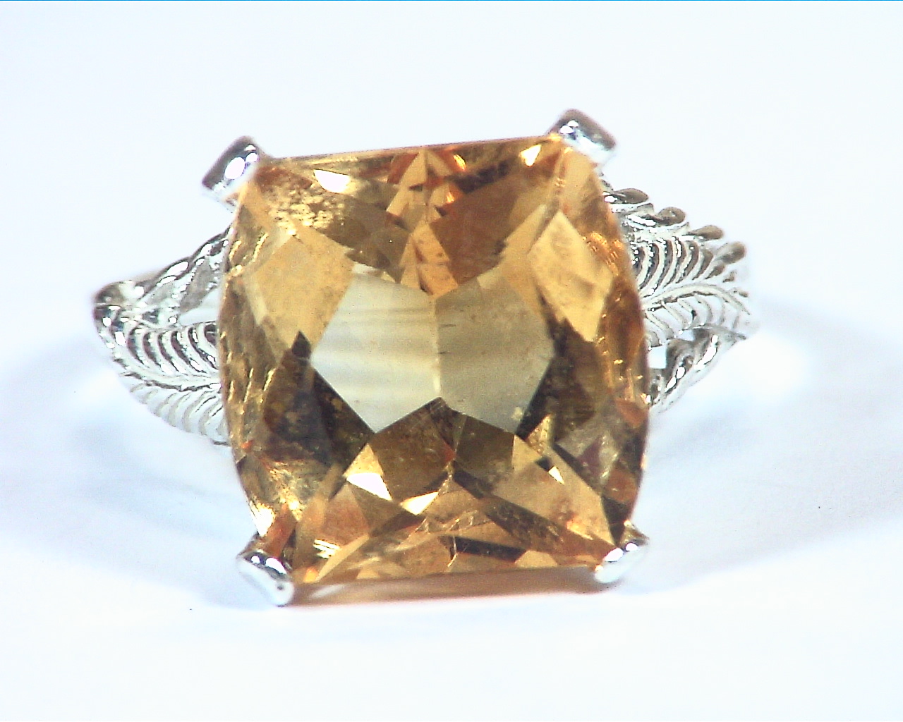 Citrine (medera) Genuine Gemstone Sterling silver Ring RSS,1104 - Image 4