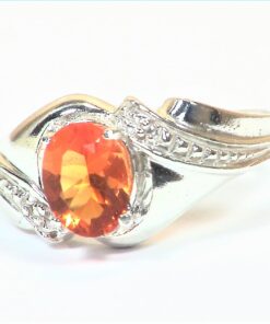 Fire Opal Natural Genuine Gemstone Sterling Silver Ring RSS,1117