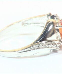 Alternative view of Fire Opal Natural Genuine Gemstone Sterling Silver Ring RSS,1117