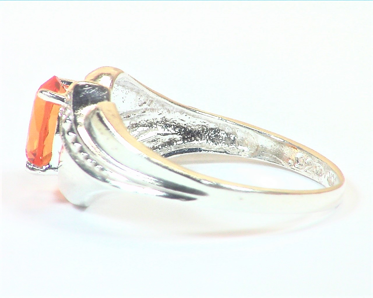 Fire Opal Natural Genuine Gemstone Sterling Silver Ring RSS,1117 - Image 4