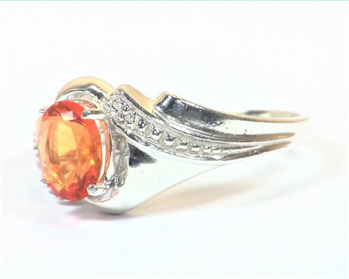 Fire Opal Natural Genuine Gemstone Sterling Silver Ring RSS,1117 - Image 5
