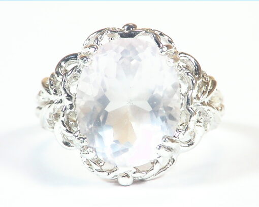 Rose Quartz Natural Genuine Gemstone Sterling Silver Lady,s Ring RSS,1128