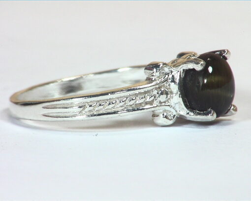 Konrupine Cates Eye Natural Genuine Gemstone Sterling Silver Lady,s Ring RSS1132 - Image 4