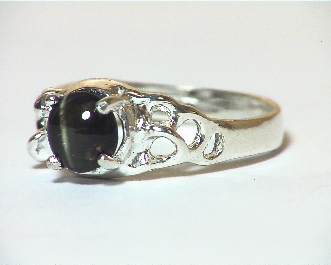 Konrupine Cates Eye Natural Genuine Gemstone Sterling Silver Lady,s Ring RSS1134 - Image 4