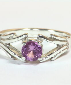 Pink Sapphire Natural Genuine Gemstone Sterling Silver Ring RSS,1135